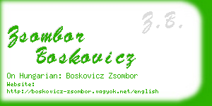 zsombor boskovicz business card